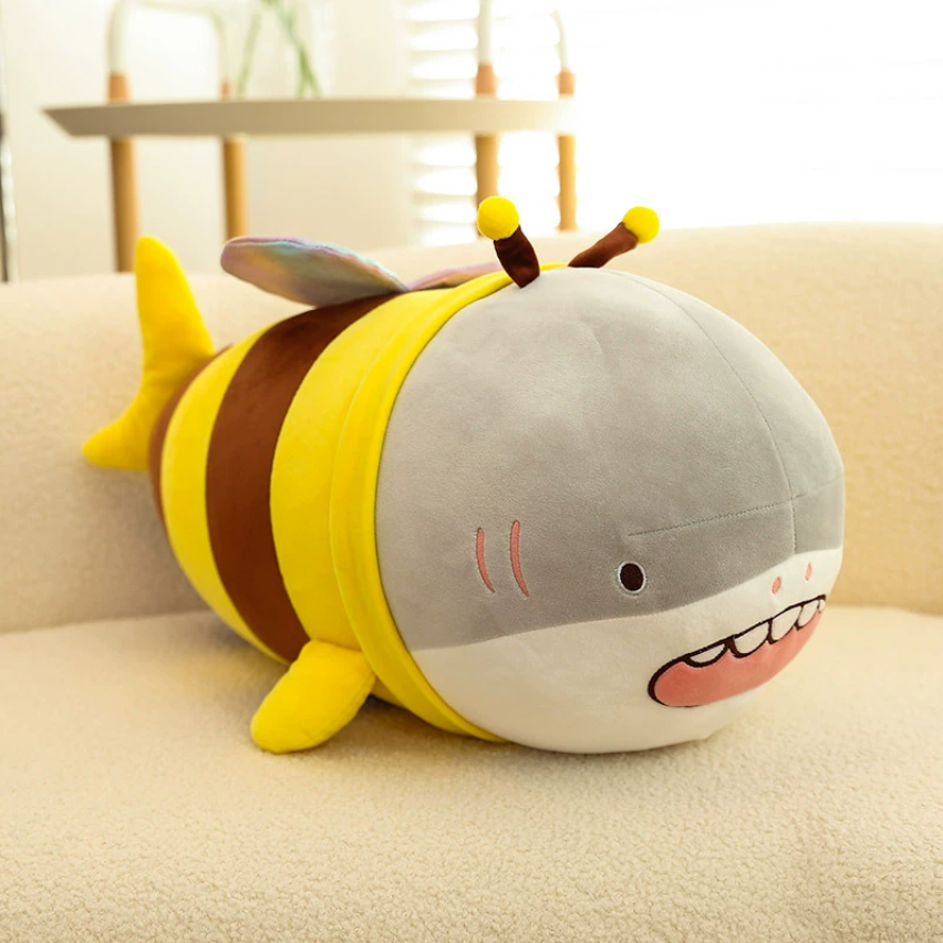 Bee shark plush toy