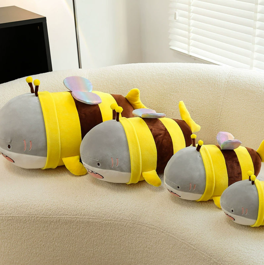 Bee shark plush toy
