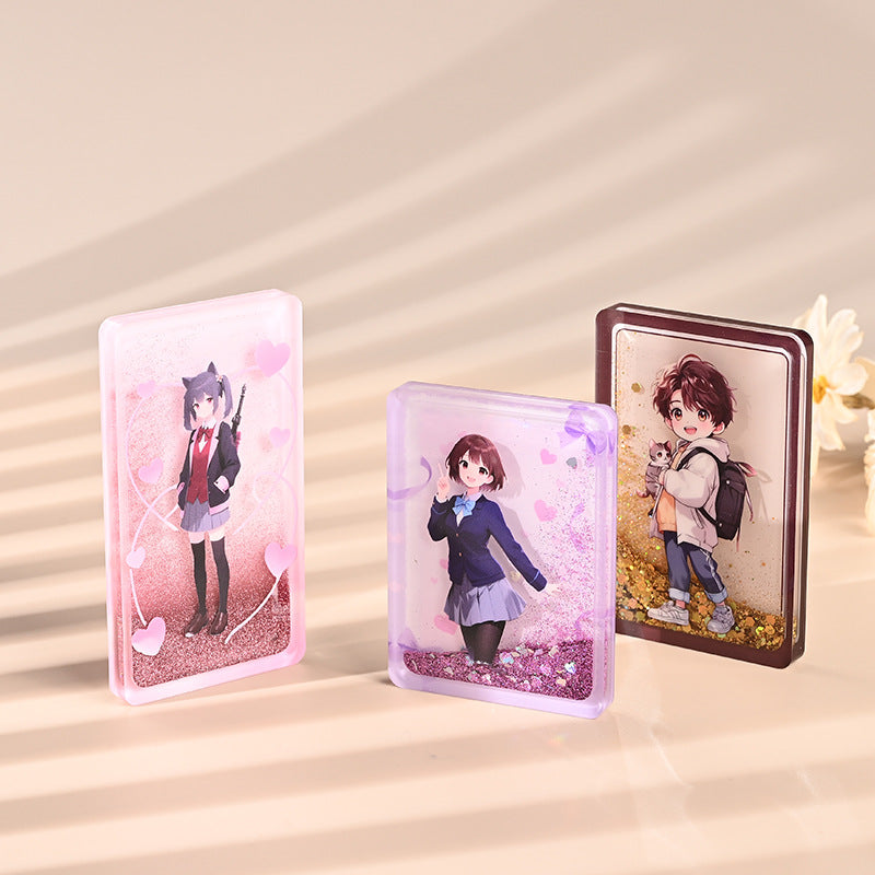 Acrylic Flowing Sand Card Brick