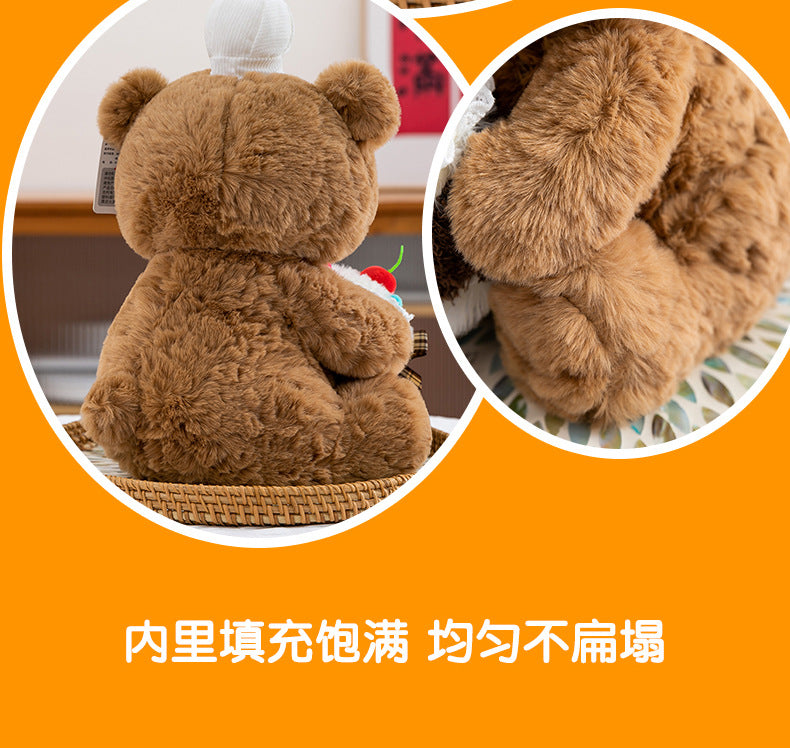 Cute cake bear doll sleeping comfort pillow