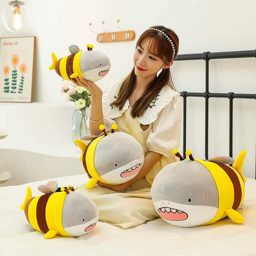 Bee shark plush toy