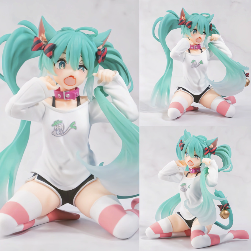 Cat-eared sitting Hatsune Miku 2D