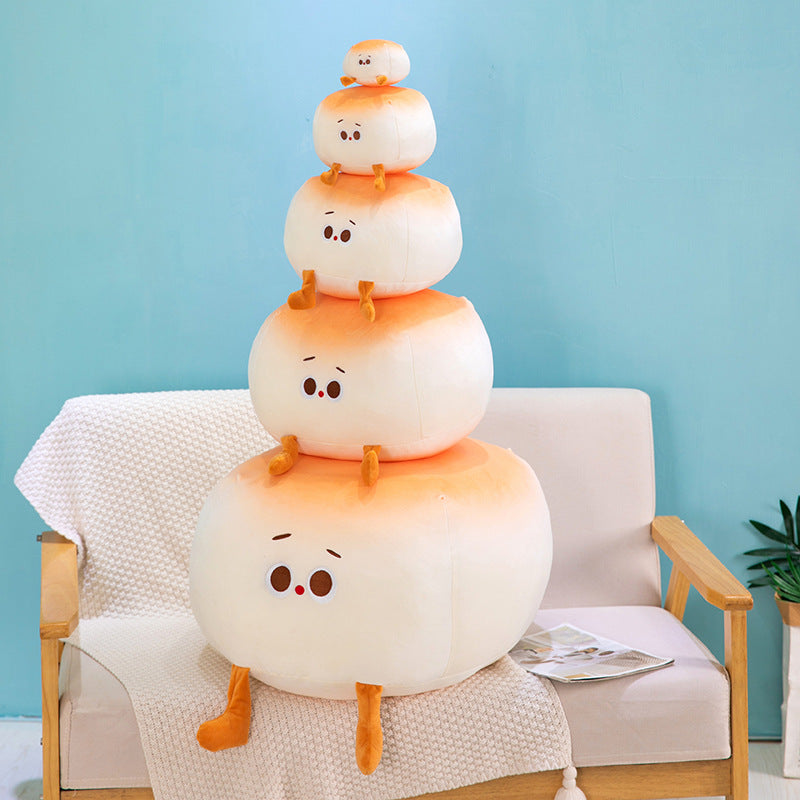 Creative Cute Steamed Bun Plush Pillow Home Decoration Children's Pillow Doll Girl's Holiday Gift Wholesale