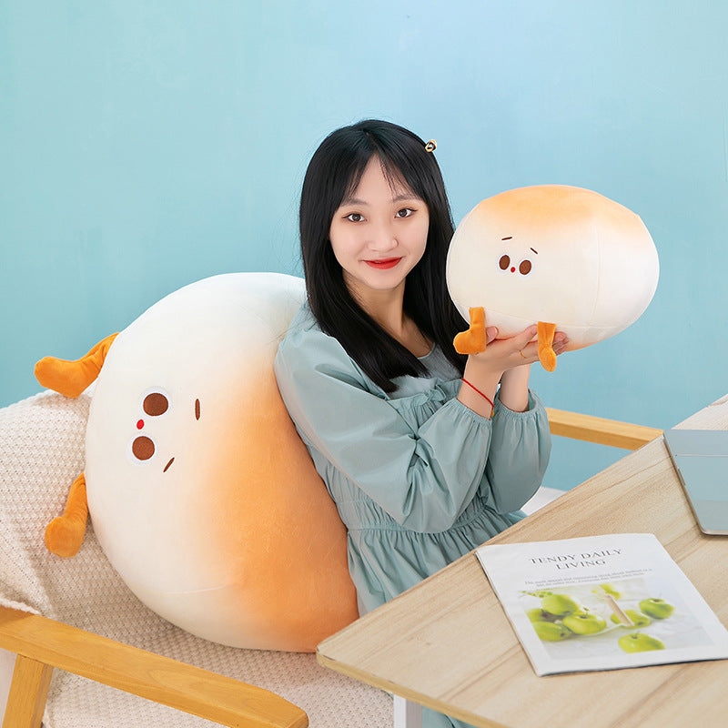 Creative Cute Steamed Bun Plush Pillow Home Decoration Children's Pillow Doll Girl's Holiday Gift Wholesale