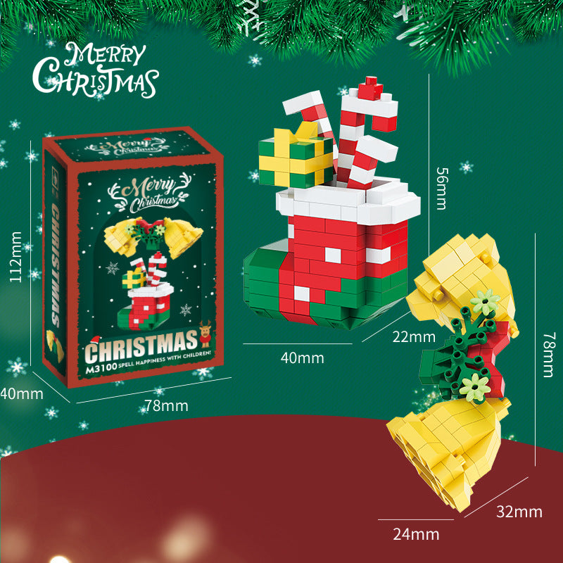 Santa Claus Building Block Tree