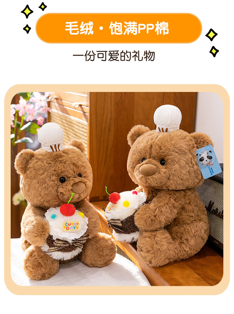 Cute cake bear doll sleeping comfort pillow