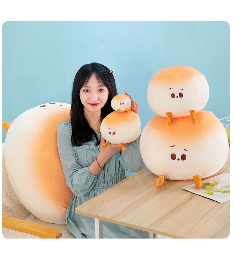 Creative Cute Steamed Bun Plush Pillow Home Decoration Children's Pillow Doll Girl's Holiday Gift Wholesale