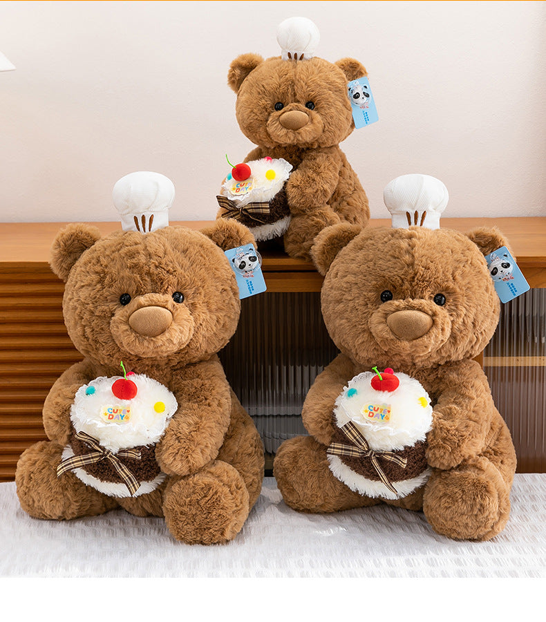 Cute cake bear doll sleeping comfort pillow