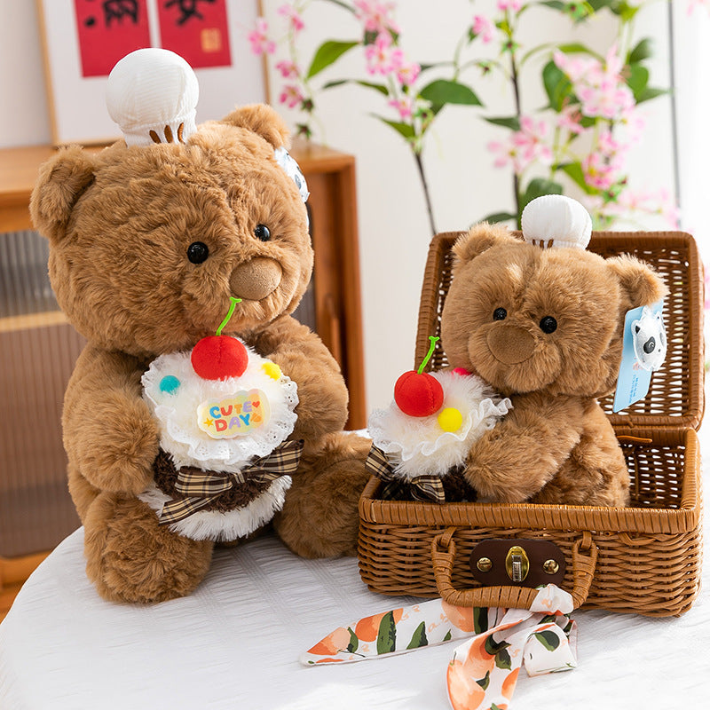 Cute cake bear doll sleeping comfort pillow